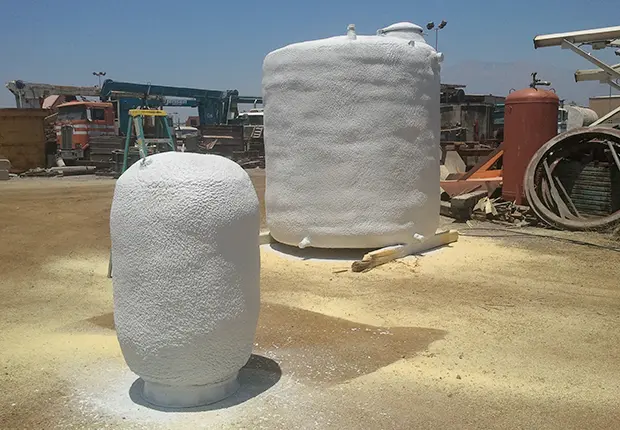 Spray Polyurethane Storage Tank Insulation in Pomona
